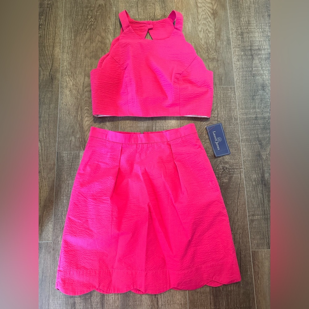 Lauren James Seersucker Carley 2 Piece Set